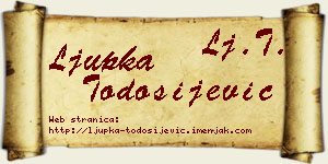 Ljupka Todosijević vizit kartica